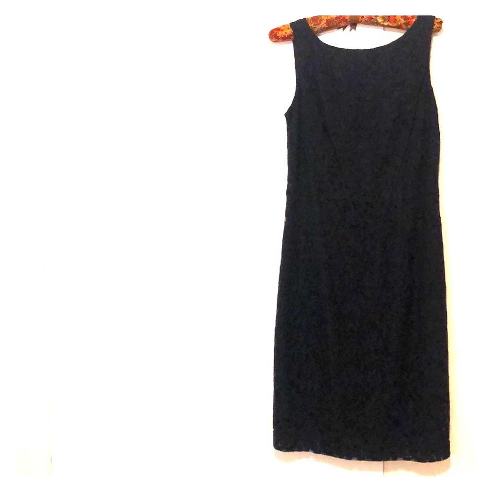 Navy Blue Banana Republic Lace Dress